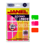 ETIQUETAS AUTOADHERIBLES FLUORESCENTES JANEL 3264